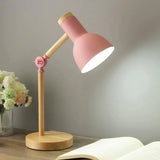 Nordic Table Lamp Wood with Adjustable for Home Office