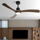Retro Wood Grain Ceiling Fans with Lighting