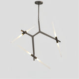 Modern Adjustable Arm Chandelier Glass with Anti Glare for Living Room