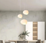Nordic Pebble Pendant Light White Dimmable for Dining Room