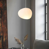 Nordic Pebble Pendant Light White Dimmable for Dining Room