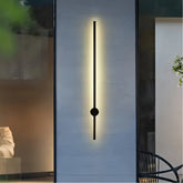Minimalist Outdoor Linear Wall Light Metal for Exterior Wall, Waterproof
