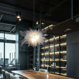 Modern Designer Pendant Light White Fabric Dimmable for Living Room