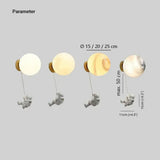 Children's Moon Wall Light for Bedside, Anti Glare