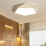 Irregular Pentagonal Bedroom Black Ceiling Light Fixtures