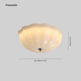 Vintage Glass Ceiling Light with Pudding Shape for Bedroom