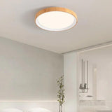 Walnut Round Eye Protection Led Ceiling Light for Living Room