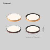 Walnut Round Eye Protection Led Ceiling Light for Living Room