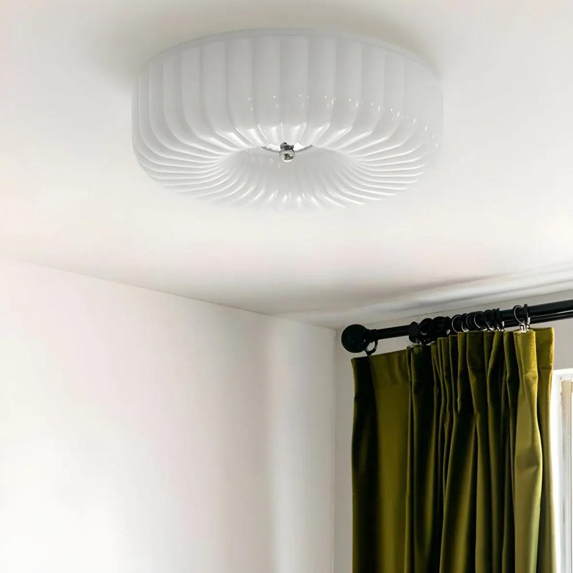 Petal-Shaped Round Lampshade Bathroom Ceiling Light - Clowas