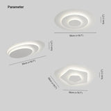 Circular Stacked Type White Flush Ceiling Lights - Clowas