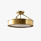 Modern Gold Round Ceiling Light for Bedroom