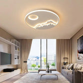 Circular Landscape Ceiling Light For Living Room