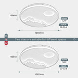 Circular Landscape Ceiling Light For Living Room