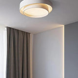 Layered Circular Modern White Flush Ceiling Lights - Clowas