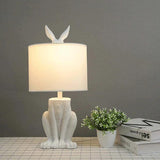 Rabbit Cylinder Shape Bedside Table Lamp - Clowas