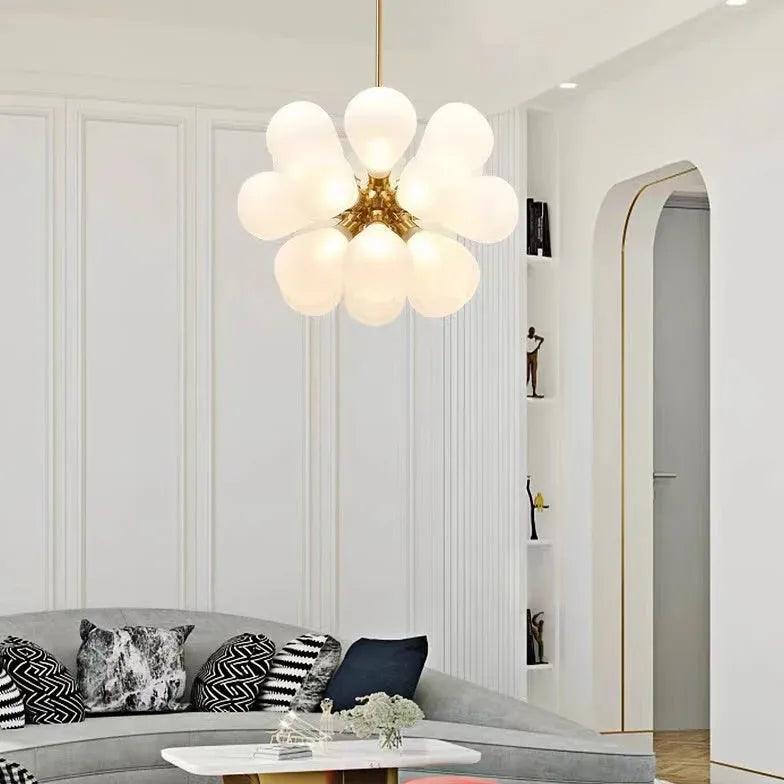 Radial Petal Design Glass Modern Pendant Light - Clowas