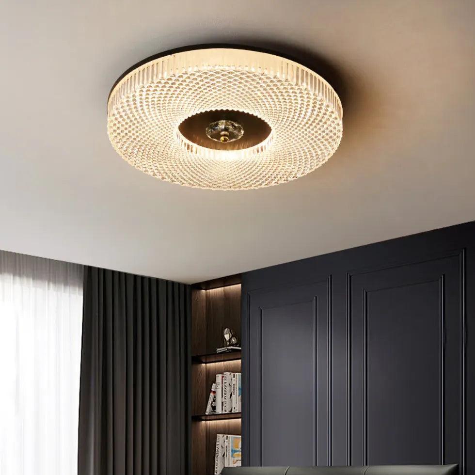 Radial Texture Ring Flush Ceiling Lights - Clowas