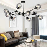 Glass Globe Design Living Room Modern Chandelier