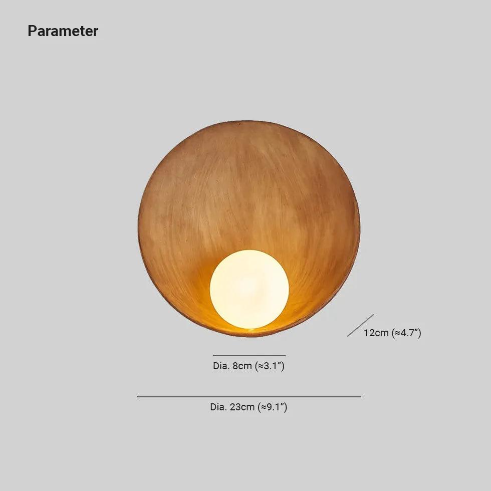 Radiating Pattern Resin Round Modern Wall Lights - Clowas