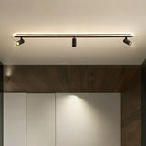 Rail Mounted Black Industrial Flush Ceiling Lights - Clowas