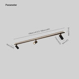 Rail Mounted Black Industrial Flush Ceiling Lights - Clowas