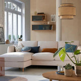 Japanese Bamboo Fabric Round Rattan Pendant Light