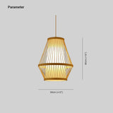 Chinese Bamboo Woven Pendant Light
