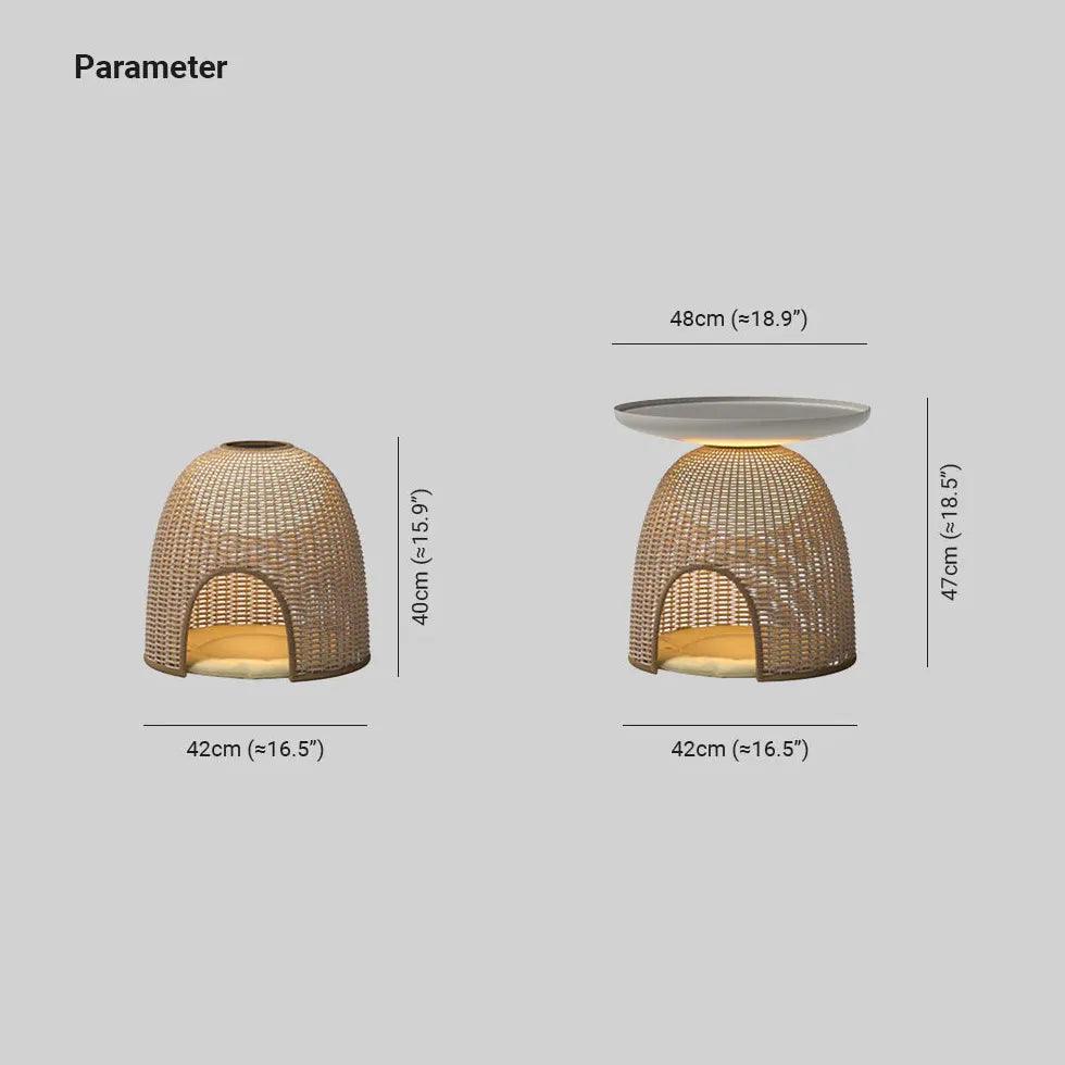 Rattan Lanterns Led Outdoor Floor Lamps - Clowas