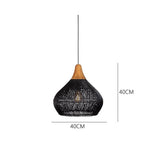 Wabi-Sabi Hollow Rattan Vintage Pendant Lights