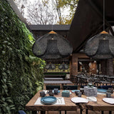 Wabi-Sabi Hollow Rattan Vintage Pendant Lights