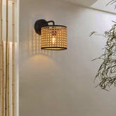 Japanese Retro Rattan Wall Light