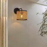 Japanese Retro Rattan Wall Light