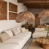 Boho Rattan Pendant Lighting for Dining Room