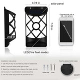 Solar Powered Waterproof Flame Lights For Steps Outdoors