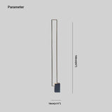 Rectangular Black LED Bedroom Floor Lamp - Clowas