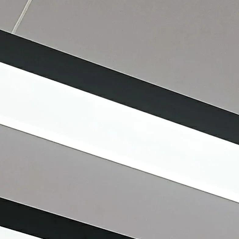 Rectangular Black LED Office Pendant Light - Clowas