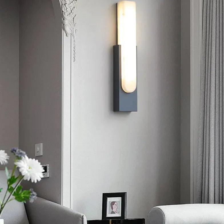 Rectangular Black Modern Living Room Wall Light - Clowas
