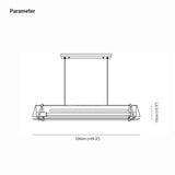 Rectangular Frame Gold Glass Industrial Pendant Light - Clowas