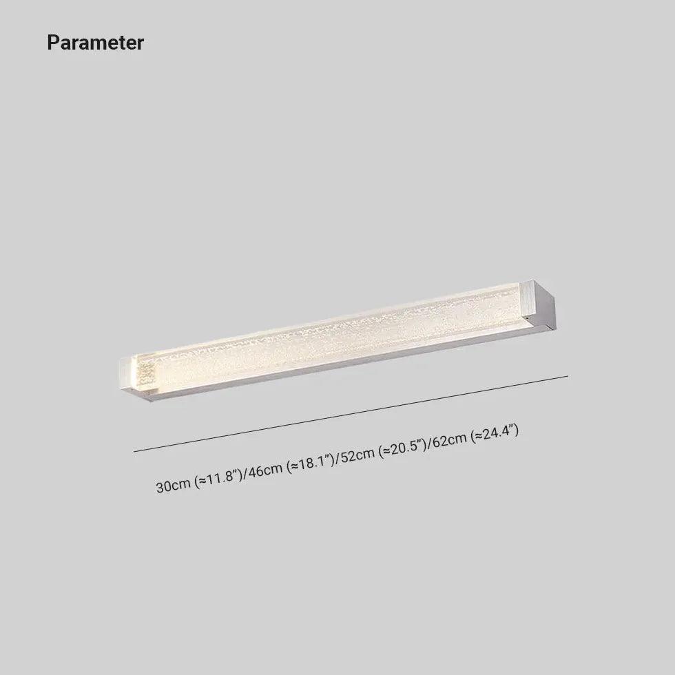 Rectangular White Crystal Led Bathroom Wall Lights - Clowas