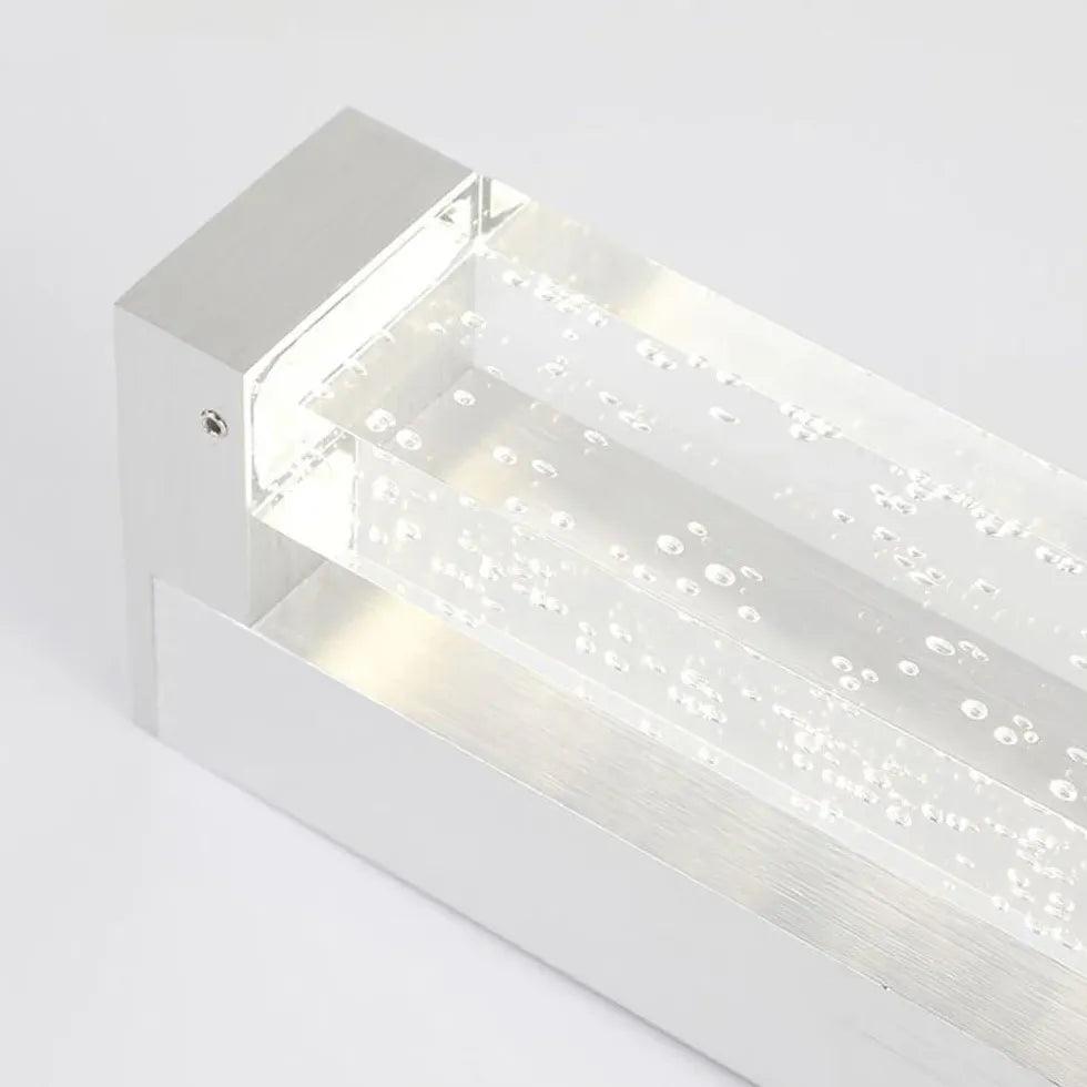Rectangular White Crystal Led Bathroom Wall Lights - Clowas