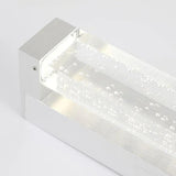 Rectangular White Crystal Led Bathroom Wall Lights - Clowas
