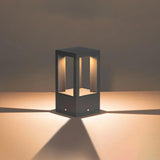 Waterproof Square Garden Bollard Lights with Sensor