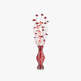 Red Floral Design Multi-Head Floor Lamp - Clowas