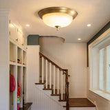 Retro Bowl Shape Vintage Gold Flush Ceiling Lights - Clowas