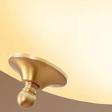 Retro Bowl Shape Vintage Gold Flush Ceiling Lights - Clowas