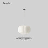 Fabric Lantern Style Vintage White Pendant Light - Clowas