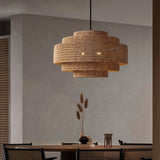 Vintage Rattan Pendant Light for Dining Room