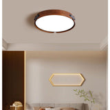 Japanese Round Wood Ceiling Light for Bedroom