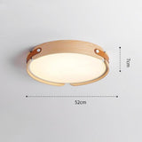 Japanese Round Wood Ceiling Light for Bedroom