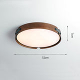 Japanese Round Wood Ceiling Light for Bedroom